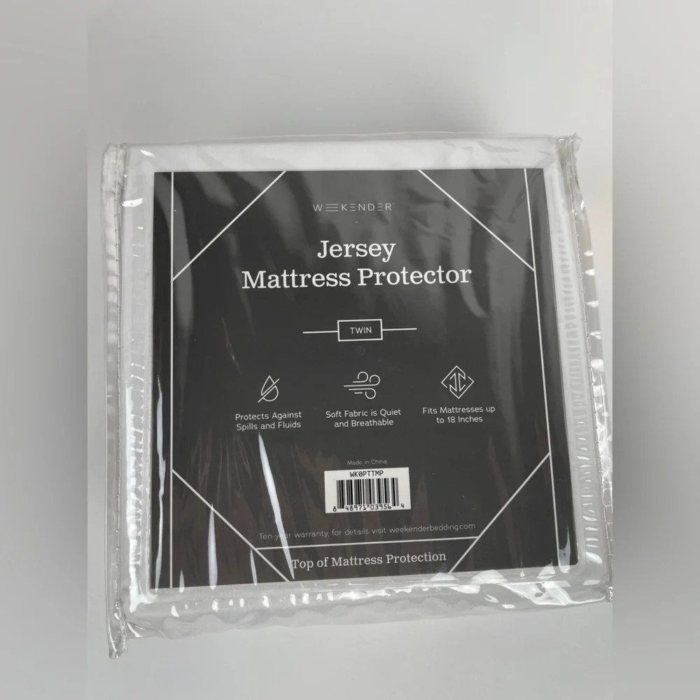 Weekender Jersey Mattress Protector in Twin size Breathable Soft Waterproof NEW
